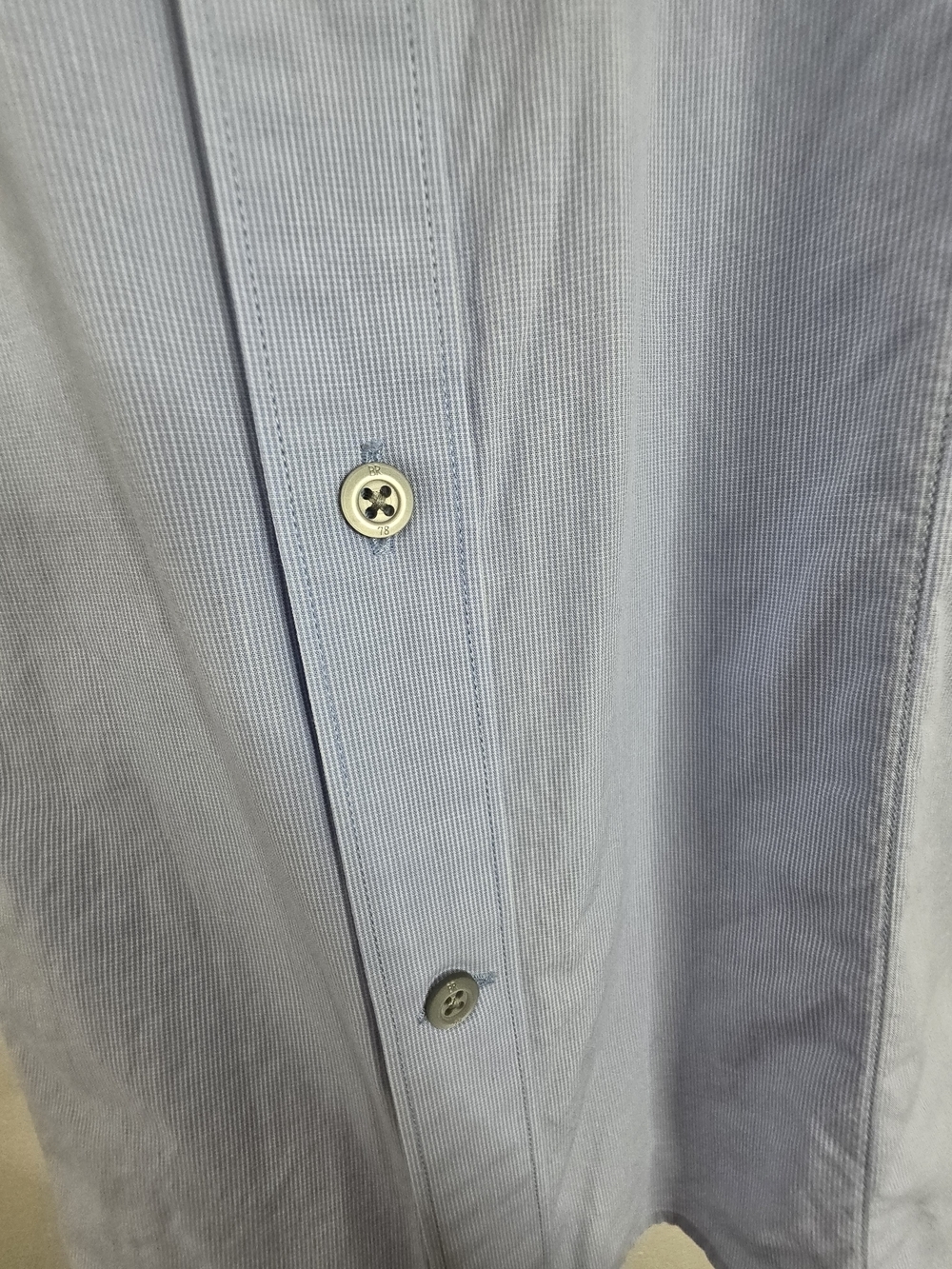 Banana Republic Mens XL Blue Striped Short Sleeve Button Down Shirt Pocket - Picture 9 of 11